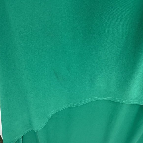Catherines Size 3X Sleeveless Stretchy Hi Lo Hem Dress Green Silver Studs MIDI - Picture 12 of 12